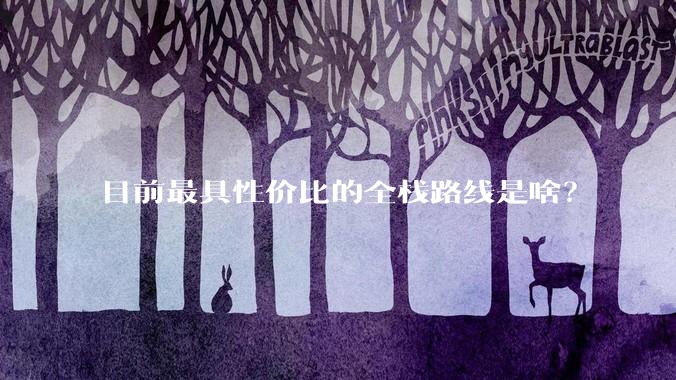 目前最具性价比的全栈路线是啥？