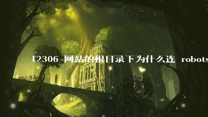 12306 网站的根目录下为什么连 robots.txt 文件（反爬虫协议）都没有？